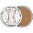 Baseball Quote Novelty Circle Coaster Set of 4