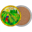 Farming All I Know Novelty Circle Coaster Set of 4