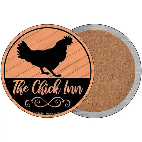 The Chick Inn Novelty Circle Coaster Set of 4