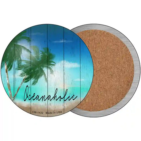 Oceanaholic Novelty Circle Coaster Set of 4