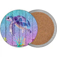 Colorful Sea Turtle Novelty Circle Coaster Set of 4