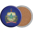 Vermont State Flag Novelty Circle Coaster Set of 4