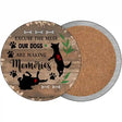 Our Dogs Are Making Memories Novelty Circle Coaster Set of 4