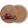 Ride The Classic Hotrod Novelty Circle Coaster Set of 4