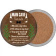 Cave Rules My Rules Novelty Circle Coaster Set of 4