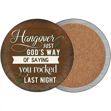 You Rocked Last Night Novelty Circle Coaster Set of 4