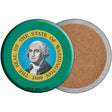 Washington State Flag Novelty Circle Coaster Set of 4