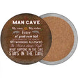 No Whining In Cave Novelty Circle Coaster Set of 4