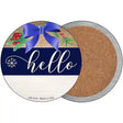 Hello Bow Novelty Circle Coaster Set of 4