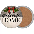 Welcome Home Ribbon Novelty Circle Coaster Set of 4