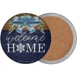 Welcome Home Snowflake Novelty Circle Coaster Set of 4