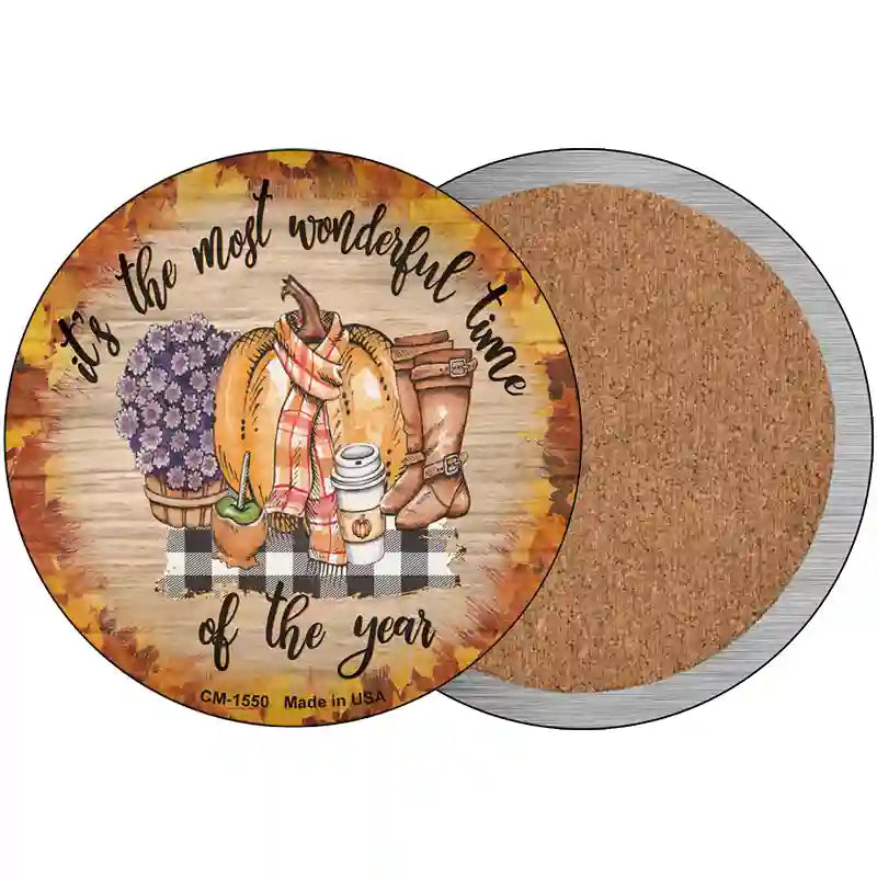 Wonderful Time Of Year Novelty Circle Coaster Set of 4