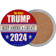 ReElect Trump 2024 Novelty Circle Coaster Set of 4