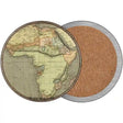 Africa Map Novelty Circle Coaster Set of 4