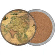 Asia Map Novelty Circle Coaster Set of 4