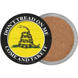 Come And Take It Gadsden Novelty Circle Coaster Set of 4