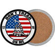 1776 US Flag Gadsden Novelty Circle Coaster Set of 4