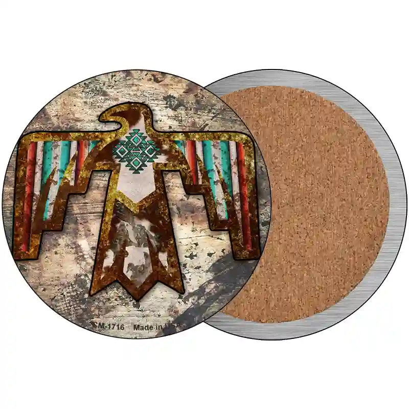 Western Phoenix Novelty Circle Coaster Set of 4