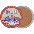 Gnomes USA Banner Novelty Circle Coaster Set of 4