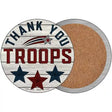 Thank You Troops Stars Novelty Circle Coaster Set of 4