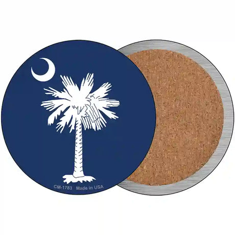 South Carolina Flag Novelty Circle Coaster Set of 4