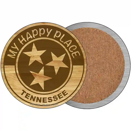 My Happy Place Tristar Tennessee Novelty Circle Coaster Set of 4