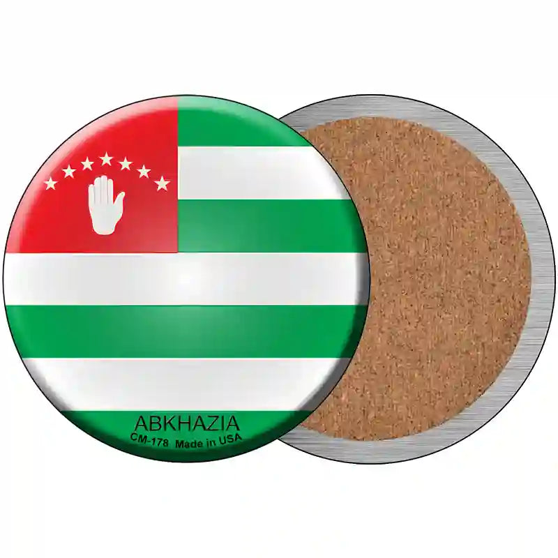 Abkhazia Country Novelty Circle Coaster Set of 4