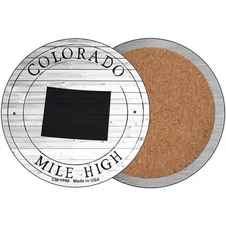 Colorado Mile High Novelty Circle Coaster Set of 4 CC-1796