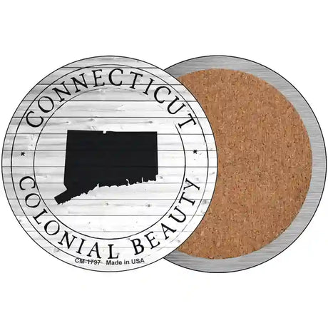 Connecticut Colonial Beauty Novelty Circle Coaster Set of 4 CC-1797