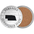 Nebraska Cornhusker State Novelty Circle Coaster Set of 4 CC-1817