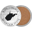 West Virginia Mountain State Wholeslae Novelty Circle Coaster Set of 4 CC-1838