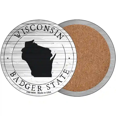 Wisconsin Badger State Novelty Circle Coaster Set of 4 CC-1839