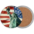 Lady Liberty American Flag Novelty Circle Coaster Set of 4 CC-1846