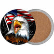 Eagle With Flag Novelty Circle Coaster Set of 4 CC-1850