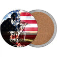 Soldier American Flag Novelty Circle Coaster Set of 4 CC-1851