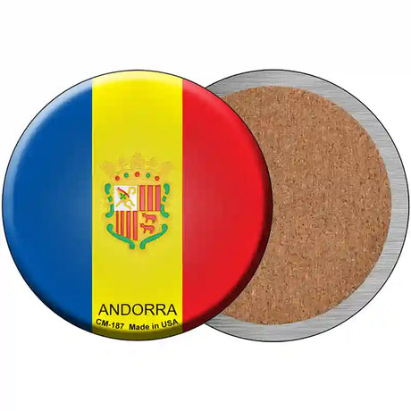 Andorra Country Novelty Circle Coaster Set of 4