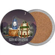 Lets Go Camping Novelty Circle Coaster Set of 4