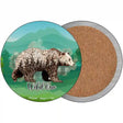 Wild One Bear Novelty Circle Coaster Set of 4