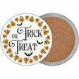 Trick Or Treat Pumpkin Ring Novelty Circle Coaster Set of 4