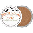 Broom Parking Only Novelty Circle Coaster Set of 4