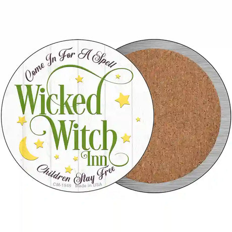 Wicked Witch Inn Novelty Circle Coaster Set of 4