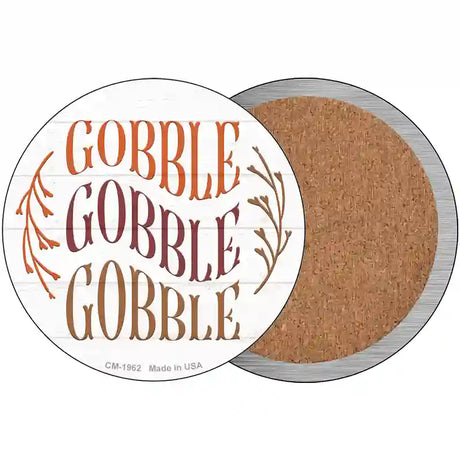 Gobble Gobble Gobble Novelty Circle Coaster Set of 4