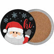 Santa Says Hi Novelty Circle Coaster Set of 4