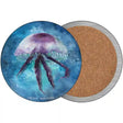 Jellyfish Blue Novelty Circle Coaster Set of 4