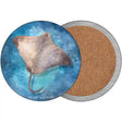 Stingray Blue Novelty Circle Coaster Set of 4