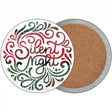 Silent Night Christmas Novelty Circle Coaster Set of 4