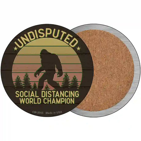 Undisputed Bigfoot Novelty Circle Coaster Set of 4