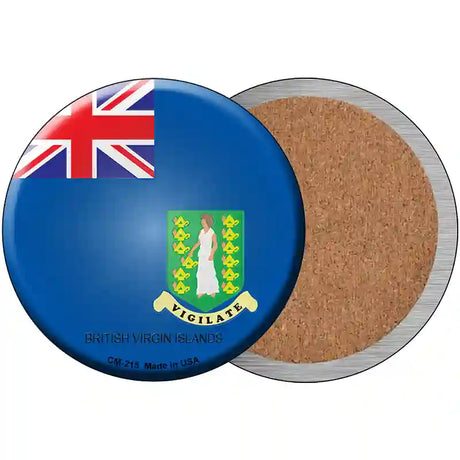 British Virgin Islands Country Novelty Circle Coaster Set of 4