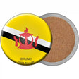 Brunei Country Novelty Circle Coaster Set of 4