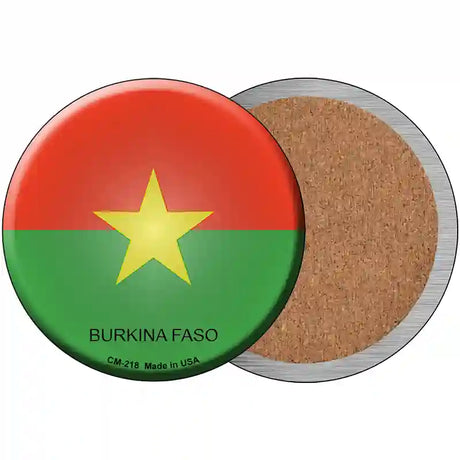 Burkina Faso Country Novelty Circle Coaster Set of 4